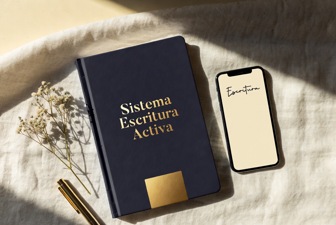 Sistema Escritura Activa — cuaderno y celular
